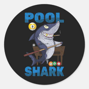 Billiards - Pool Shark - Snooker Player - R Pub - Classic Round Sticker