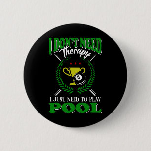 Billiards Pool Shirt 6 Cm Round Badge