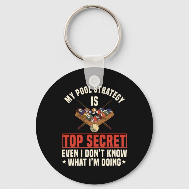 Billiards Pool Snooker Billiard Ball Table Nine-ba Key Ring (Front)