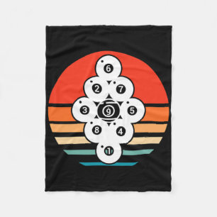 Billiards Pool Snooker Billiard Player 9 Ball Retr Fleece Blanket