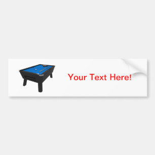 Billiards / Pool Table: Blue Felt: Bumper Sticker