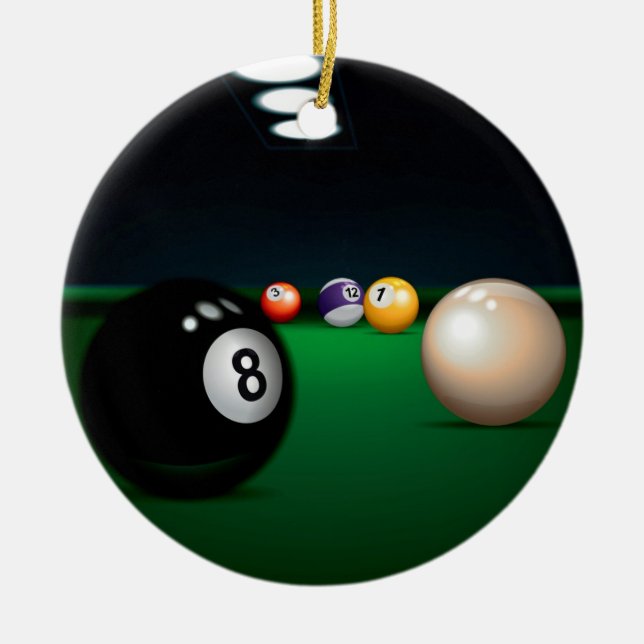 Billiards / Pool Table Tag / Ornament - SRF (Front)