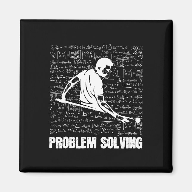 Billiards Problem Solving Players Sports Solution  Magnet (Front)