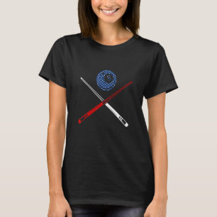Billiards Queue Sticks Snooker American Billiards  T-Shirt