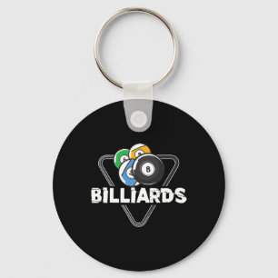 Billiards Rack Billiard Player Snooker 8 Ball Cue Key Ring
