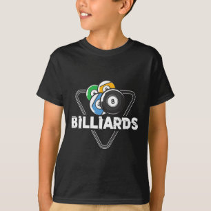 Billiards Rack Billiard Player Snooker 8 Ball Cue T-Shirt