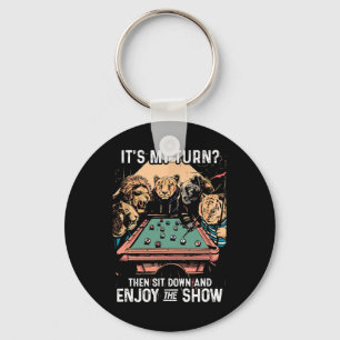 Billiards Rack Cue Stick Pool Table Billiard Playe Key Ring