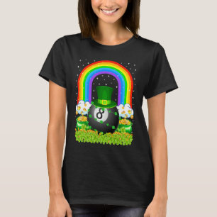 Billiards Rainbow Leprechaun Billiards St Patrick T-Shirt