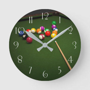billiards round clock