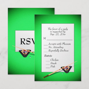 Billiards RSVP with Entree Choice Card