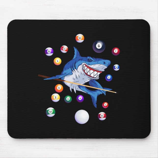 Billiards Shark Billiard Player Pool Table Snooker Mouse Mat (Front)