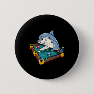 Billiards Shark Pool Snooker Player Gift 6 Cm Round Badge