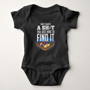 Billiards Shot Quote Pool Player Humor Baby Bodysuit