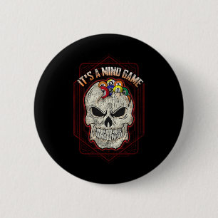 Billiards Skull Pool Its A Mind Game 6 Cm Round Badge