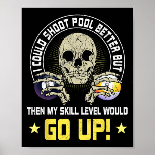 Billiards Skull Pool Snooker Billiard Ball Table N Poster