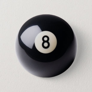 Pin Button Badge Ø38mm Magic 8 Ball Billard Boule Jeu Pool Queue 