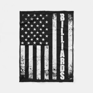 Billiards Snooker American Flag Usa Games Sport Bi Fleece Blanket