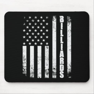 Billiards Snooker American Flag Usa Games Sport Bi Mouse Mat