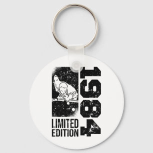 Billiards Snooker-game Vintage 1984 Birthday Pool- Key Ring