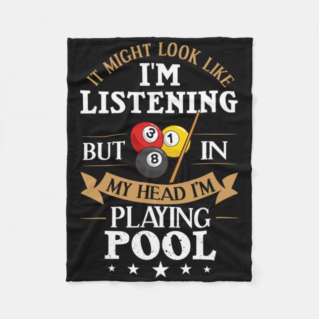 Billiards Snooker Pool Game Player Sports Competit Fleece Blanket (Front)