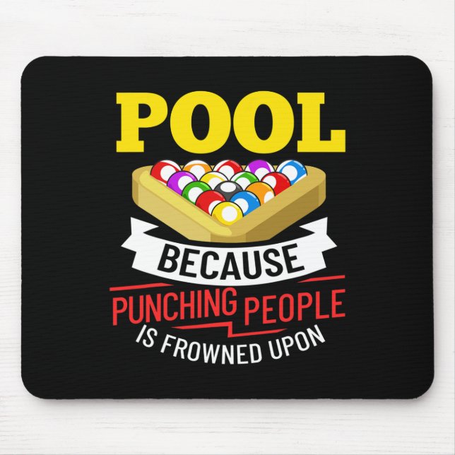 Billiards Snooker Pool Game Player Sports Competit Mouse Mat (Front)