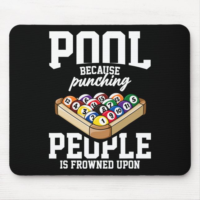 Billiards Snooker Pool Game Player Sports Competit Mouse Mat (Front)