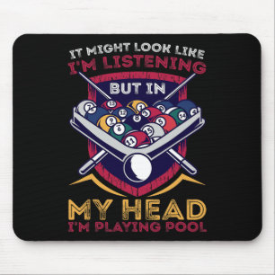 Billiards Snooker Pool Game Player Sports Competit Mouse Mat