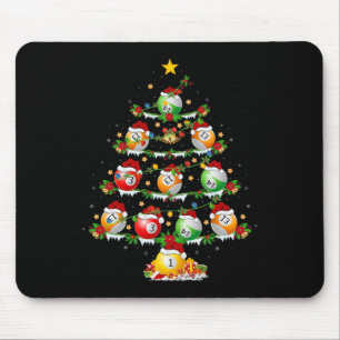 Billiards Sports Lover Lighting Billiards Christma Mouse Mat