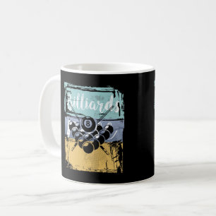 Billiards Tee - Vintage Retro Pool Coffee Mug
