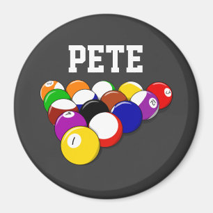 Billiards template, popular design magnet