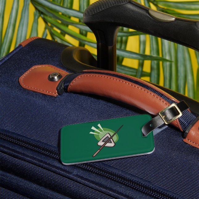 Billiards Triangle and Cue Stick Luggage Tag (Creator Uploaded)