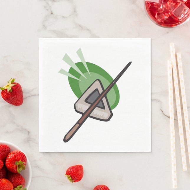 Billiards Triangle and Cue Stick Napkin (Creator Uploaded)