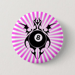 billiards. tribal. 6 cm round badge