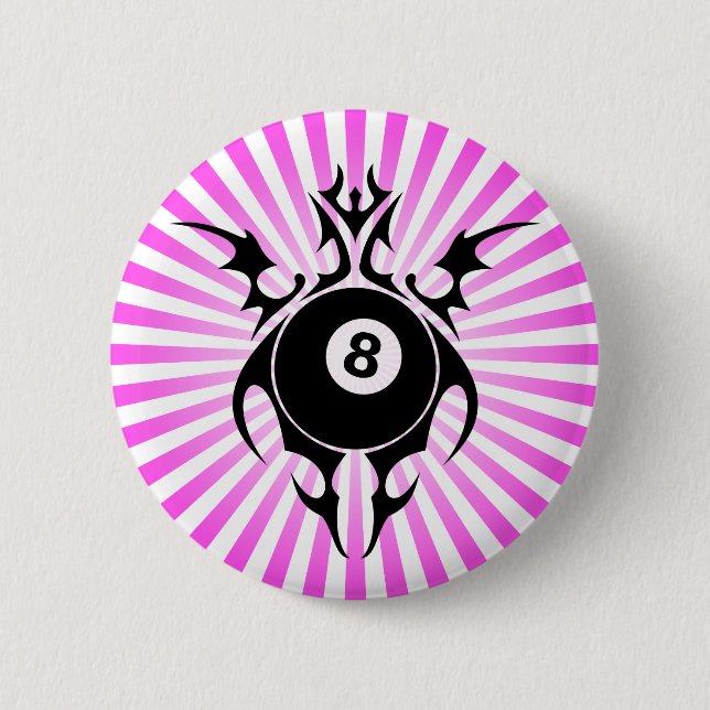 billiards. tribal. 6 cm round badge (Front)