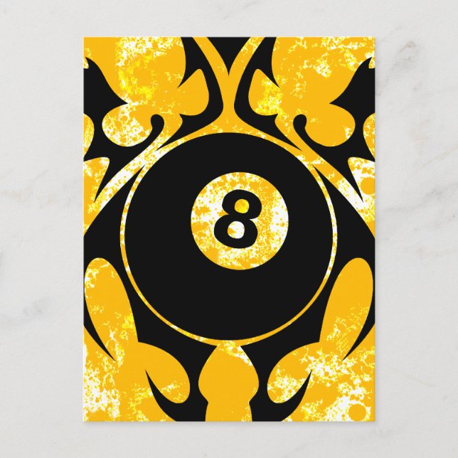 billiards. tribal. postcard (Front)