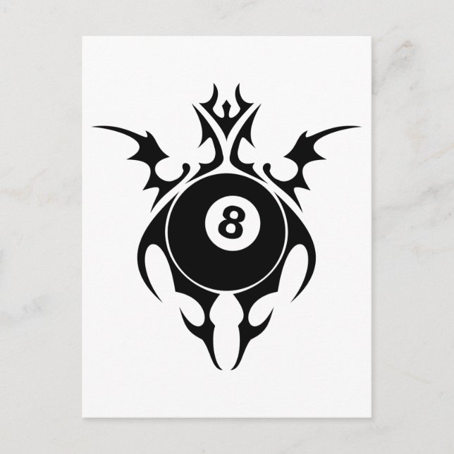 billiards. tribal. postcard (Front)