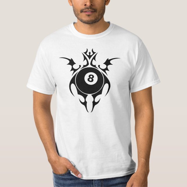 billiards. tribal. T-Shirt (Front)