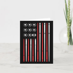 Billiards Usa American Flag Patriotic Pool Player Card