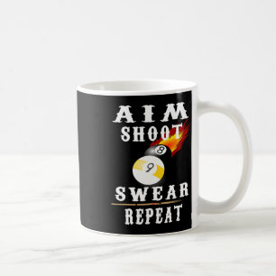 Billiards Vintage Retro Pool Coffee Mug