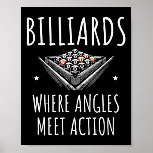 Billiards Where Angles Meet Action Pool 1 Poster