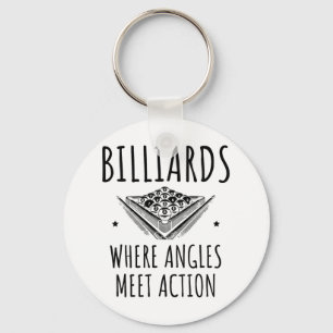 Billiards Where Angles Meet Action Pool Key Ring