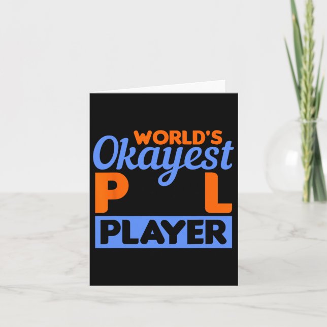 Billiards Worlds Okayest Pool Player 8 Ll 1  Card (Front)