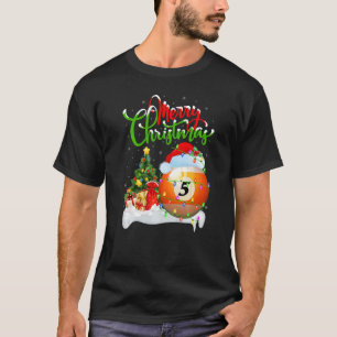 Billiards Xmas Decorations Santa Billiards Christ T-Shirt