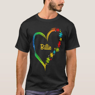 Billie autism awareness heart puzzle idea 2020 T-Shirt