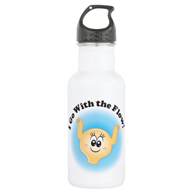 Billie Bladder "I Go With The Flow" Water Bottle (Front)