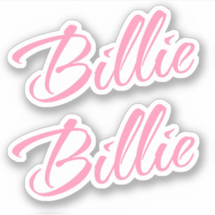 Billie Decorative Name in Pink x2