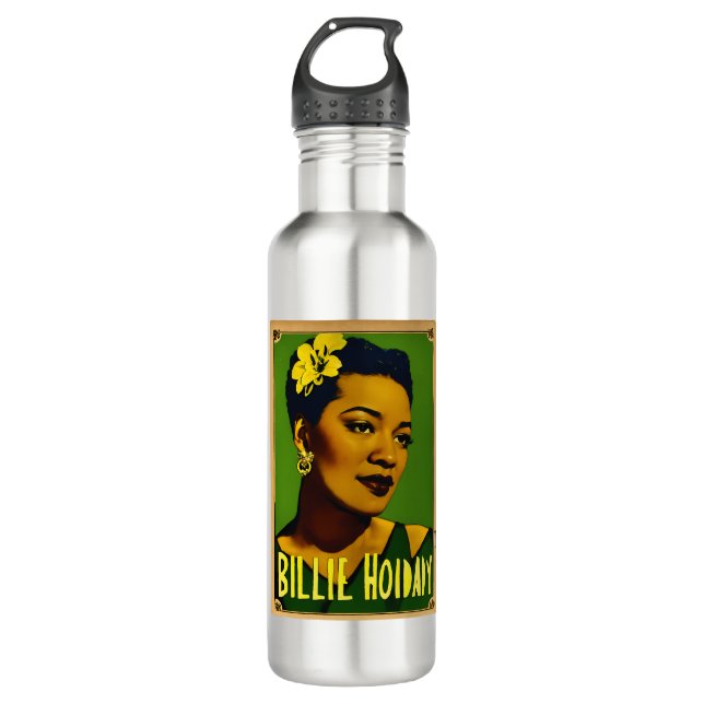 Billie Holiday 710 Ml Water Bottle (Front)