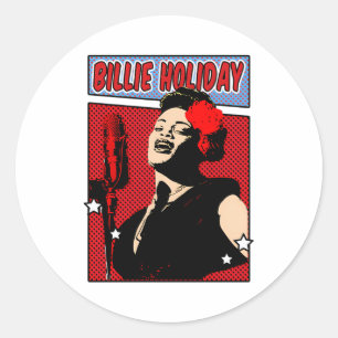Billie Holiday Classic Round Sticker