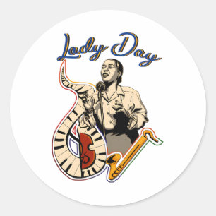 Billie Holiday Classic Round Sticker