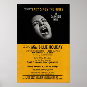 Billie Holiday jazz poster - Lady Sings the Blues
